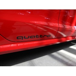 2 Stickers AUDI QUATTRO - NOIR - 300x89mm A1 A3 A4 A5 A6 Q3 Q5 Q7 RS  autocollant adhésif bas de caisse AUD041 - Cdiscount Auto