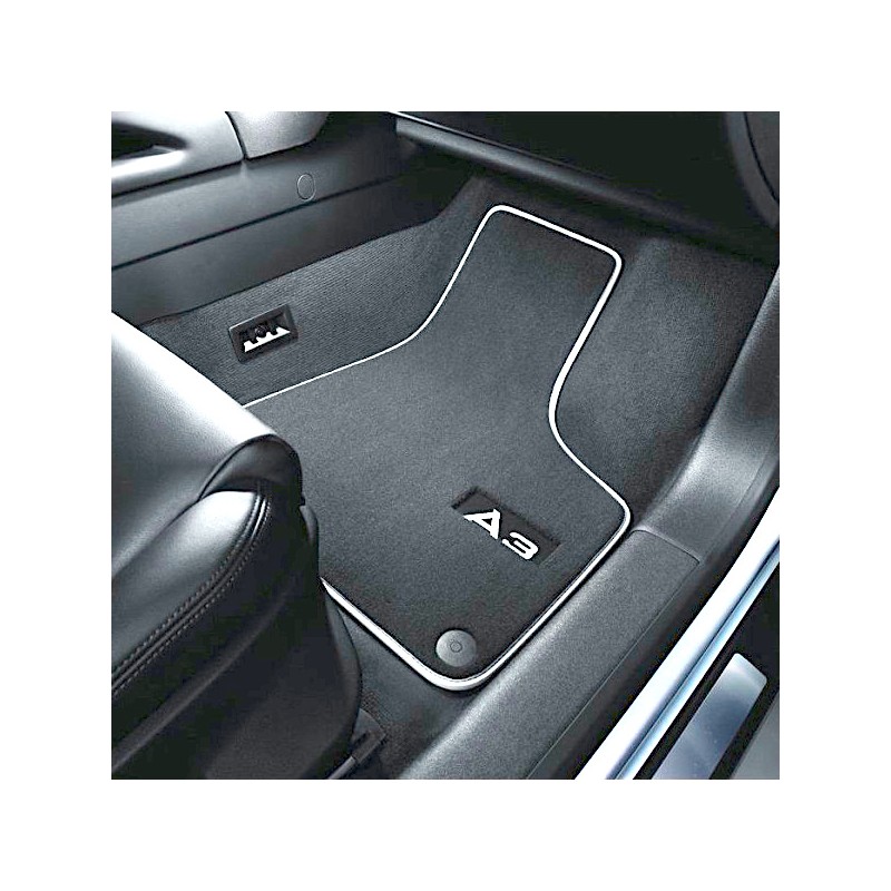 Tapis de sol en textile noir premium avant et arrière LHD - Pièces  d'origine Audi 8P1061270PMNO